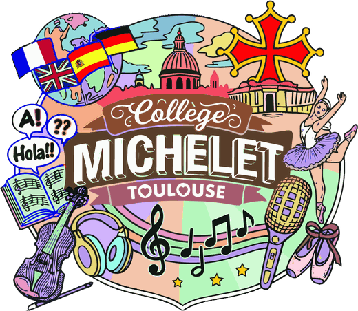 Le dessin du collège Michelet imprimé sur les sweats et t-shirts